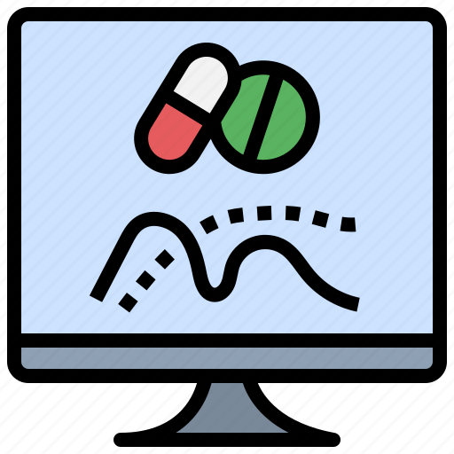 Drug, development, simulation, computer, test, research, laboratory icon - Download on Iconfinder