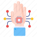 artificial hand, artificial intelligence, ai, processor hand, smart hand