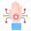 artificial hand, artificial intelligence, ai, processor hand, smart hand 