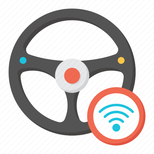Steering wheel, autonomous, automated, wireless, car, artificial intelligence, self driving icon - Download on Iconfinder