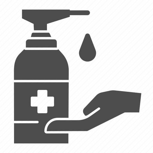 Hand, bottle, gel, drop, antiseptic, medical icon - Download on Iconfinder
