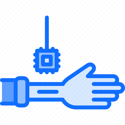 Chip, device, gadget, hand, implant, smart, technology icon - Download on Iconfinder