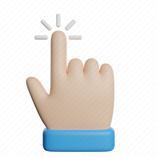 Tap, front, touch, hand, gesture, drag, finger 3D illustration - Download on Iconfinder