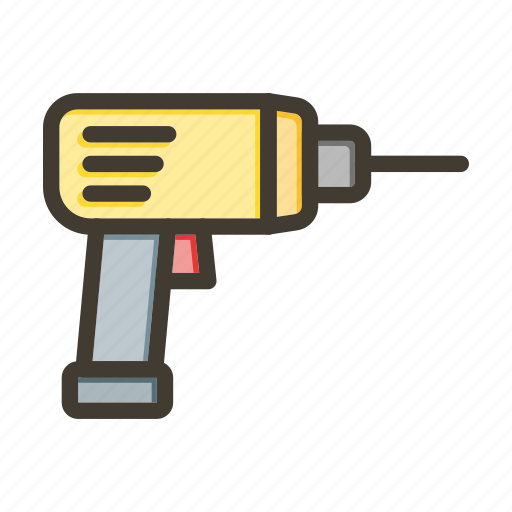 Hammer, drill, work, drill machine, construction, tools, drilling icon - Download on Iconfinder