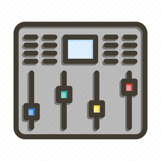 Faders, mixer, equlizer, music, sound icon - Download on Iconfinder