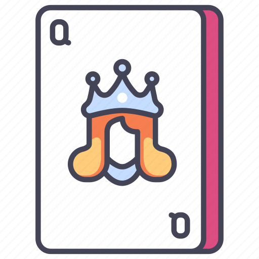 Blackjack, card, casino, gambling, poker, queen icon - Download on Iconfinder