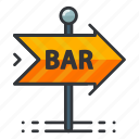 arrow, bar, direction, gambling, sign