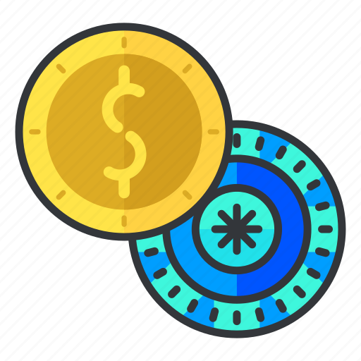 Chip, coin, dollar, exchange, gambling, money icon - Download on Iconfinder