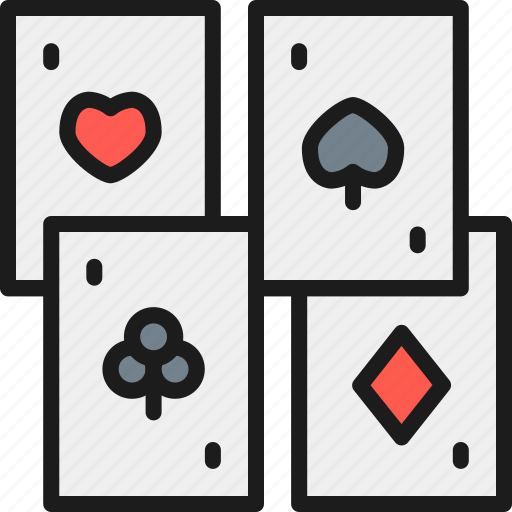 Card, color, entertainment, four, game, playing, suit icon - Download on Iconfinder