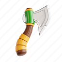 axe, weapon, tool, game asset, game, asset, video game 