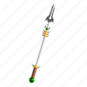 spear, weapon, trident, game asset, game, asset, video game 