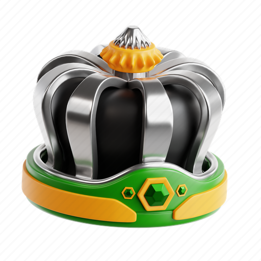 Crown, royalty, king, game asset, game, asset, video game 3D illustration - Download on Iconfinder
