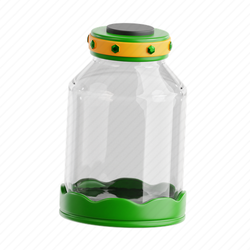 Jar, container, glass, game asset, game, asset, video game 3D illustration - Download on Iconfinder