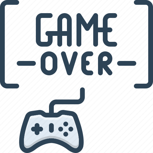 Game over, failure, finish, video game, console, gamepad, controller icon - Download on Iconfinder