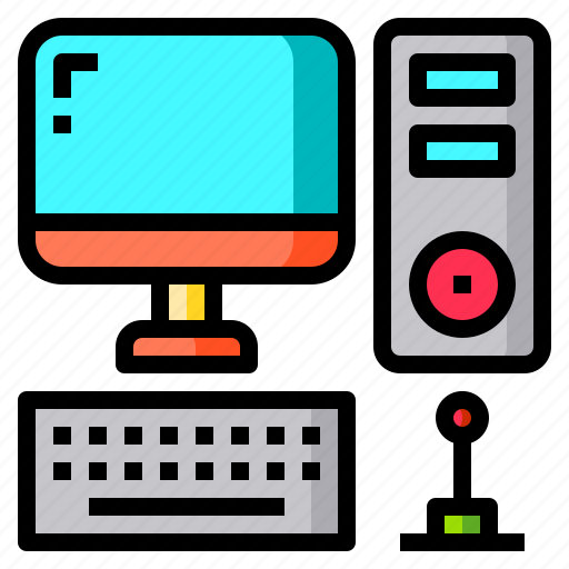 Computer, cpu, joystick, keyboard, monitor icon - Download on Iconfinder