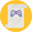 game agreement, game controller, game, controller, game file, game document 