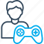 game player, player, user, videogame, video games, game controller 