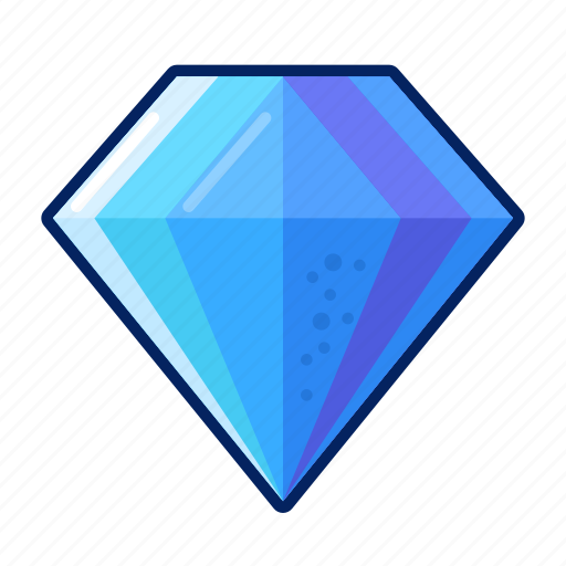Diamond, blue, jewelry, gem, stone, game icon - Download on Iconfinder