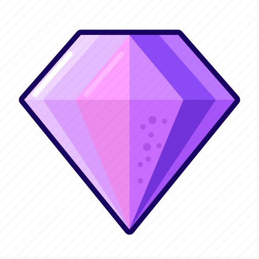 Diamond, pirple, jewelry, gemstone, gem, game icon - Download on Iconfinder