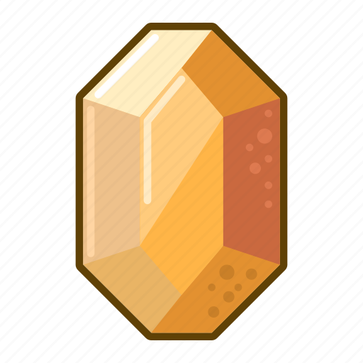 Gem, orange, jewelry, gemstone, game icon - Download on Iconfinder
