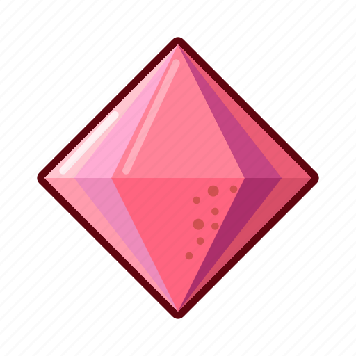 Gemstone, red, crystal, game icon - Download on Iconfinder
