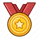 medal, gold, award, badge, game