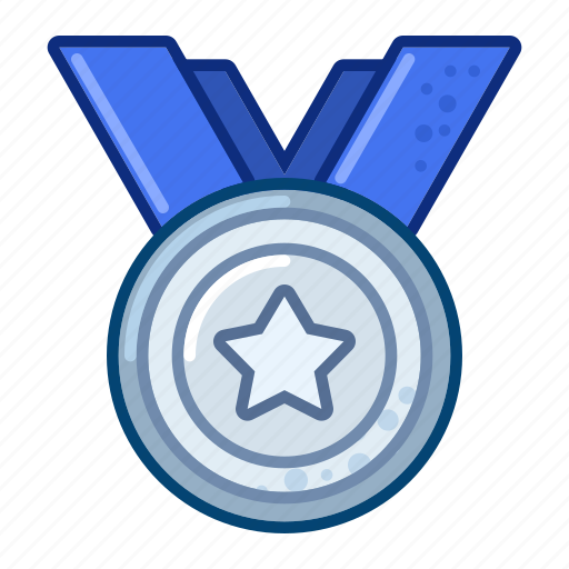Medal, silver, award, badge, game icon - Download on Iconfinder