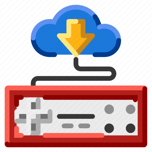 Download, game, joystick, cloud icon - Download on Iconfinder