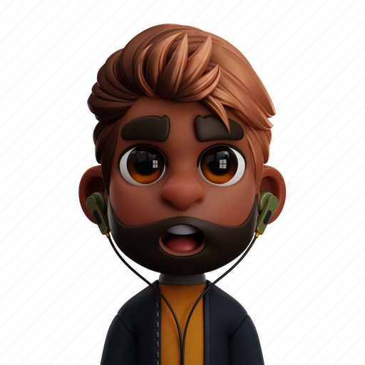 Man, boy, male, face, avatar, person, people 3D illustration - Download on Iconfinder