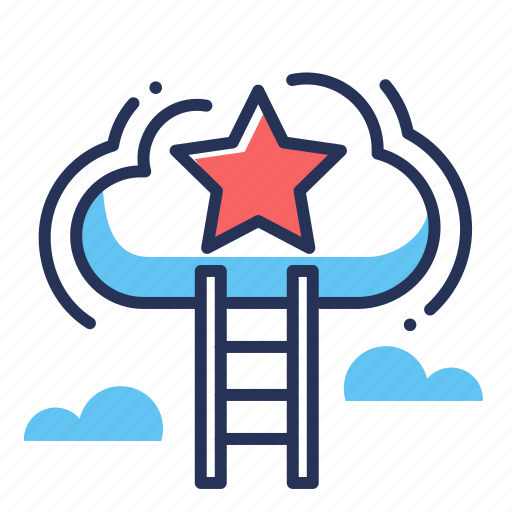 Career, cloud, ladder, star icon - Download on Iconfinder