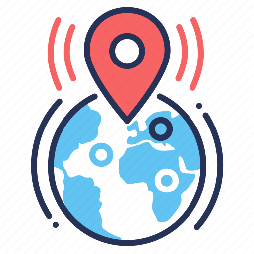 Earth, geotag, location, signal icon - Download on Iconfinder