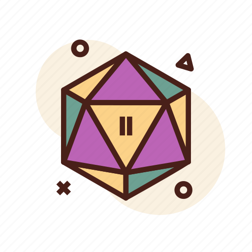 D&d, d20, dice, dungeon and dragons, icosahedron icon - Download on Iconfinder