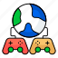 global, gaming, worldwide, gamepad, joypad, joystick 