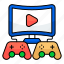 video, game, online, digital, gamepad, controllericons 