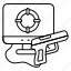 pistol, gun, weapon, equipment, shooting, game 