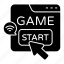 game, start, ready, willing, prepared, video, gameicons 