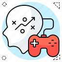 strategic, mind, brain, thinking, game, gamepad