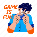 fun, game, playing, enjoyment, entertainment, typography