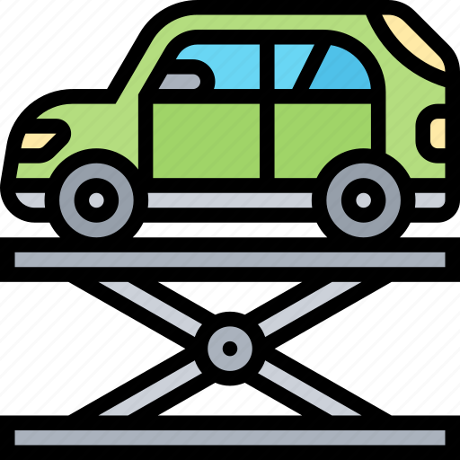 Car, jack, lifting, scissor, lever icon - Download on Iconfinder