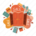 doorway, deals, sale, offer, lettering, typography