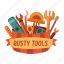 rusty, tools, toolbox, equipment, typography 