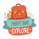 thrift, bag, adventure, secondhand, backpack, knapsack