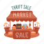thrift, sale, market, secondhand, accessories, typography 