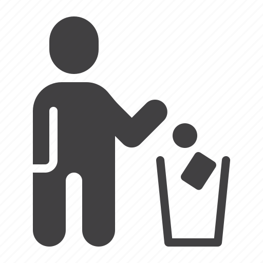 Man, throwing, paper, dustbin icon - Download on Iconfinder