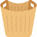 bin, basket, handle, trash, storage