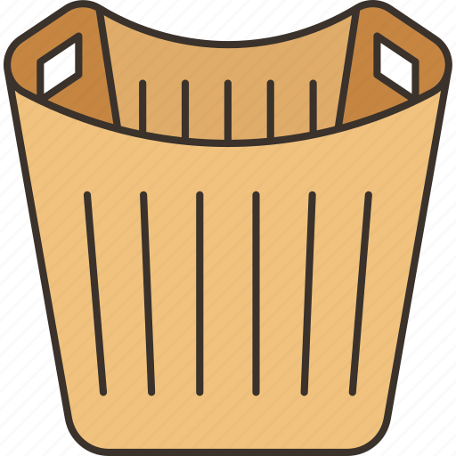 Bin, basket, handle, trash, storage icon - Download on Iconfinder