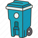 bin, garbage, wheels, disposal, container