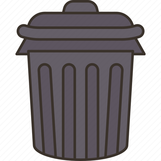 Trash, bin, lid, garbage, outdoor icon - Download on Iconfinder