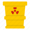 bin, can, container, nuclear, radiation, trash, waste