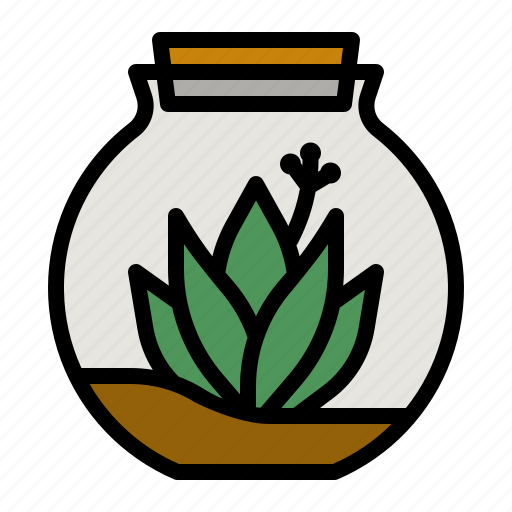Terrarium, interior, design, potted, plant icon - Download on Iconfinder